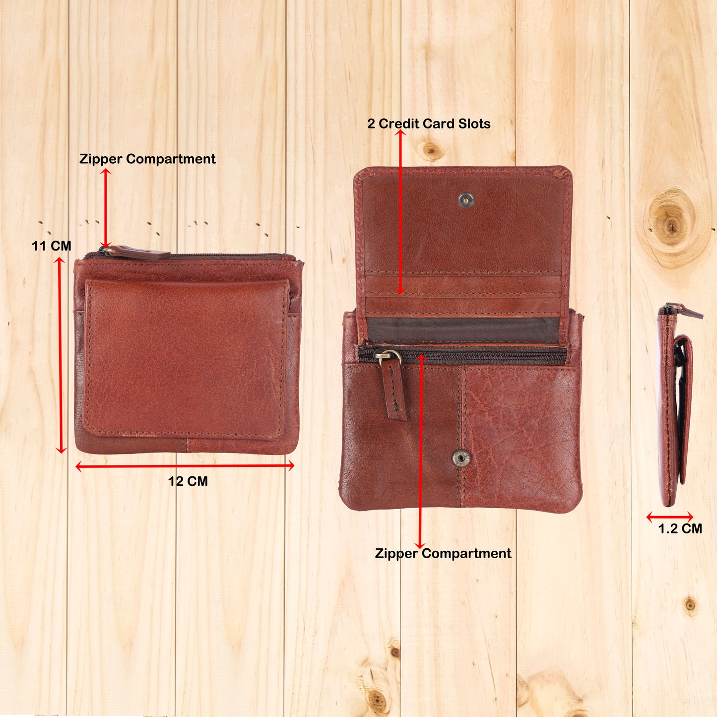 Card holder with coin flap