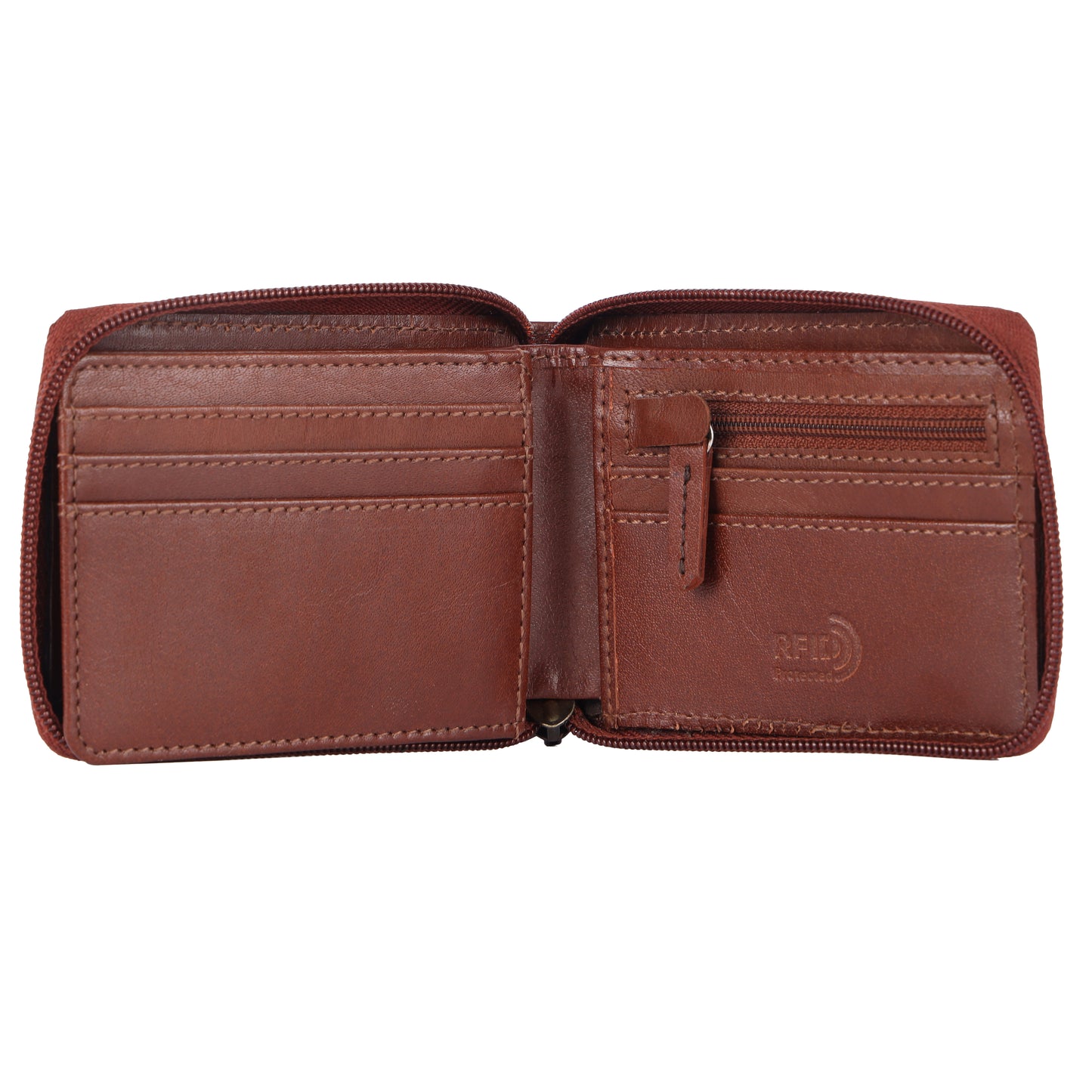 AL-M Zipper Bifold Wallet
