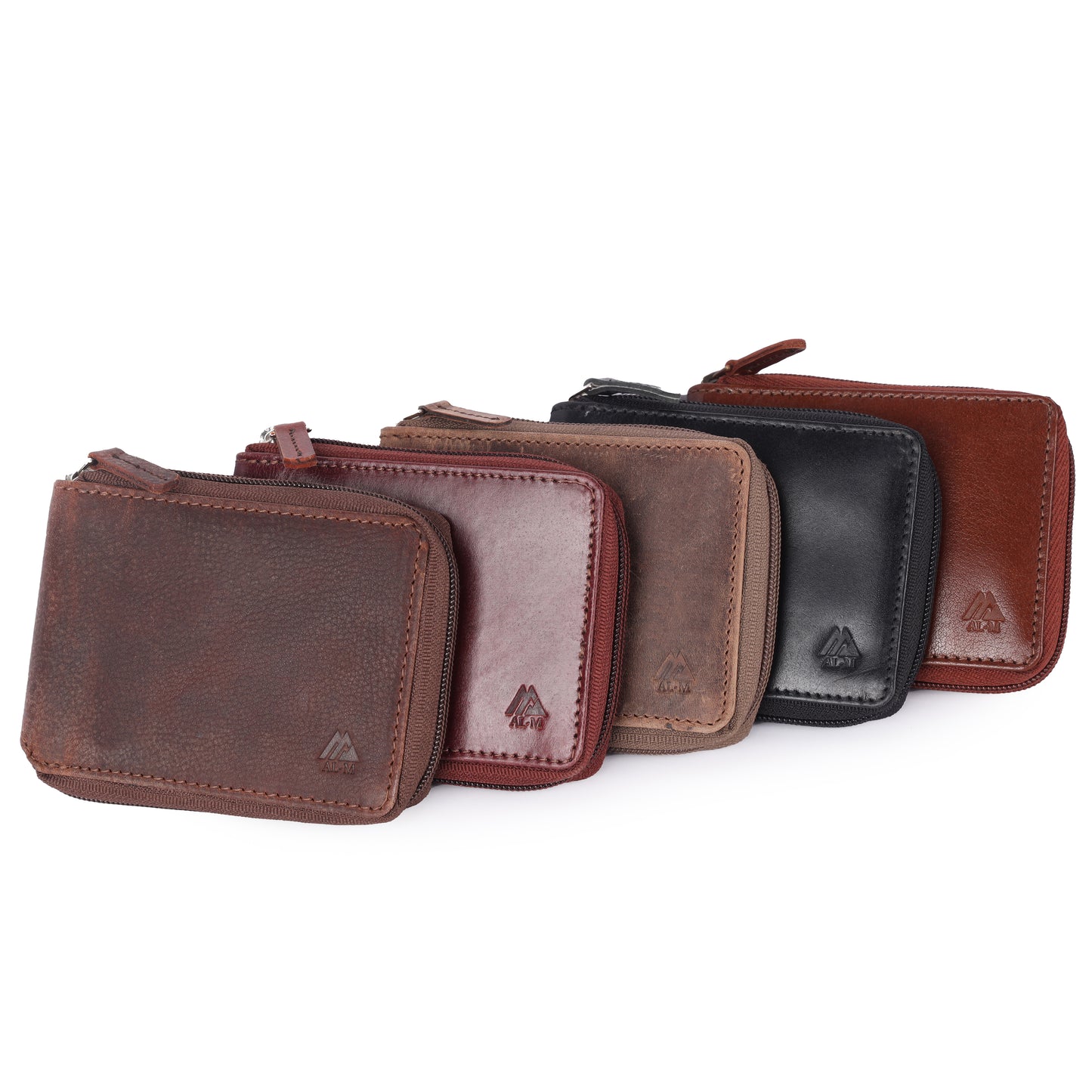AL-M Zipper Bifold Wallet