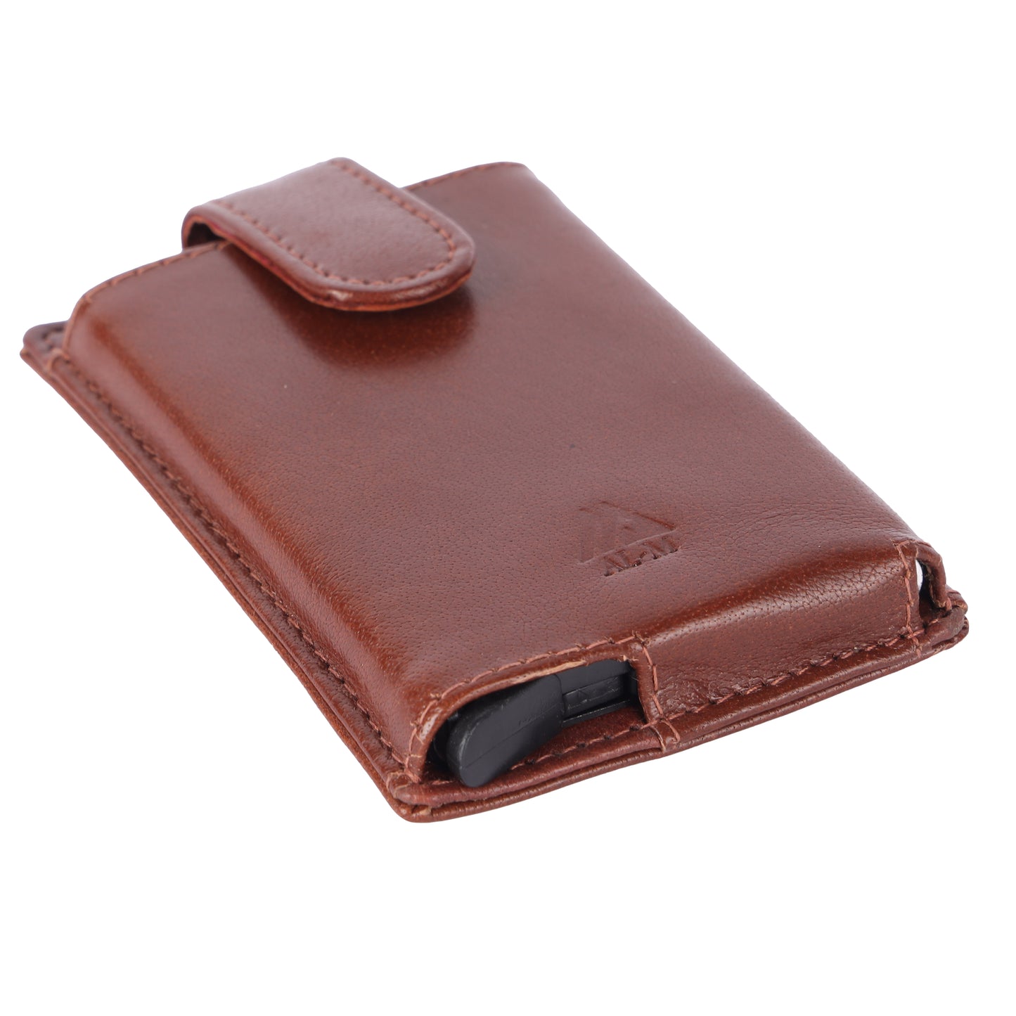 Leather alumininum case card holder