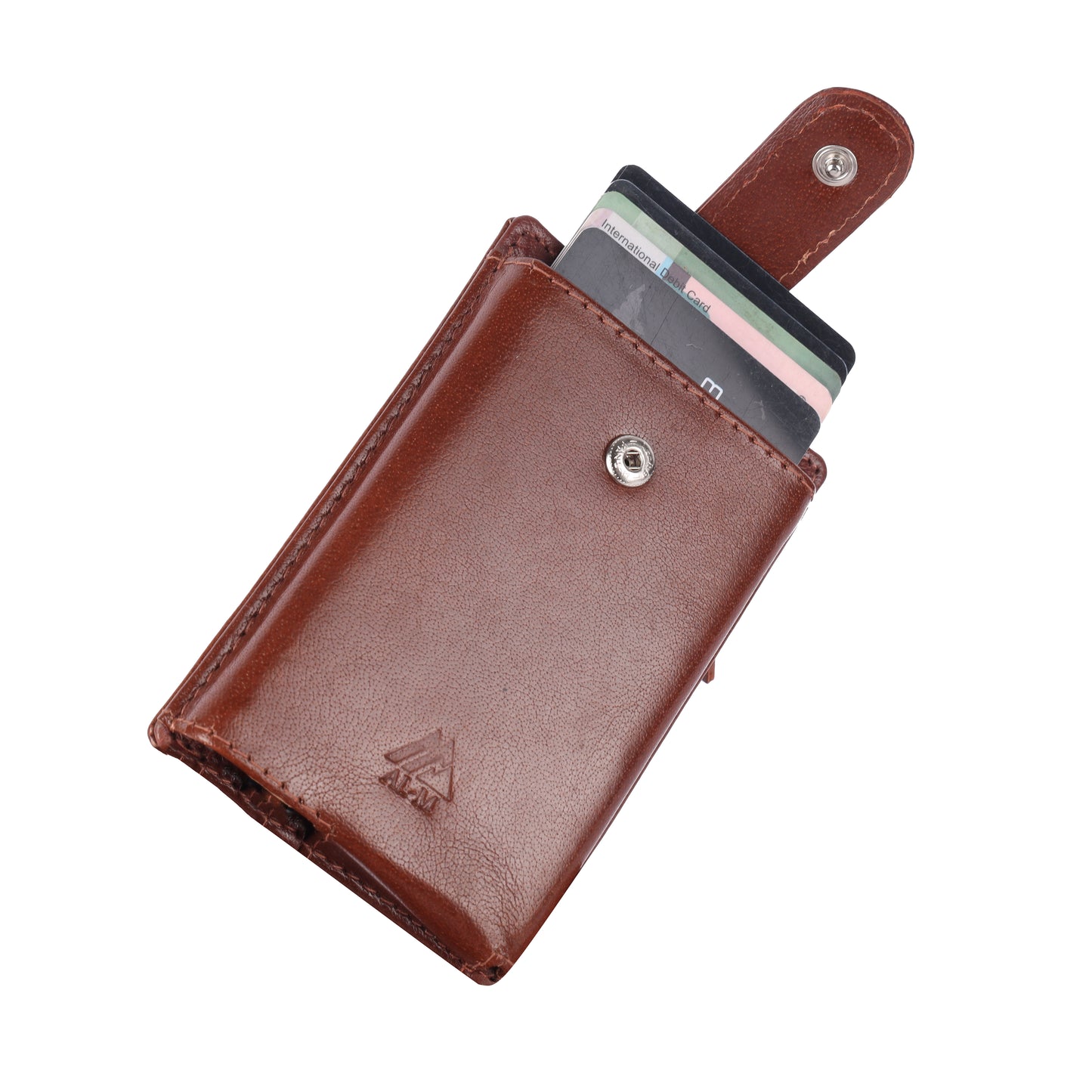 Leather alumininum case card holder