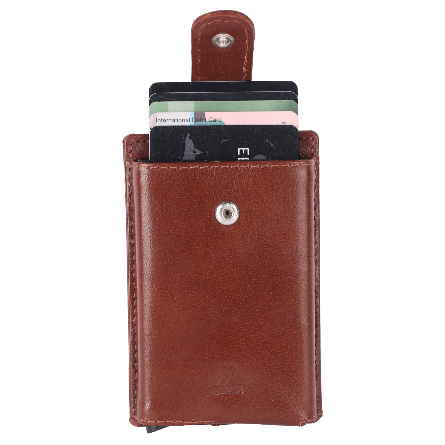 Leather alumininum case card holder