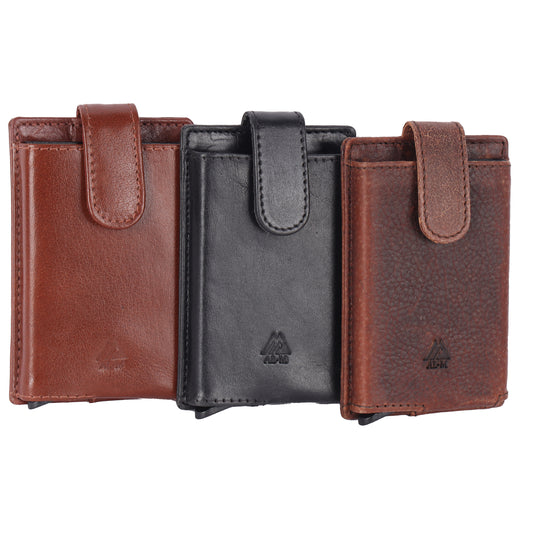 Leather alumininum case card holder