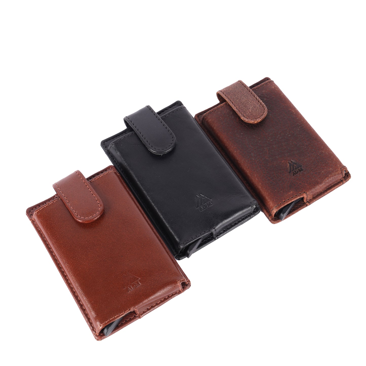 Leather alumininum case card holder