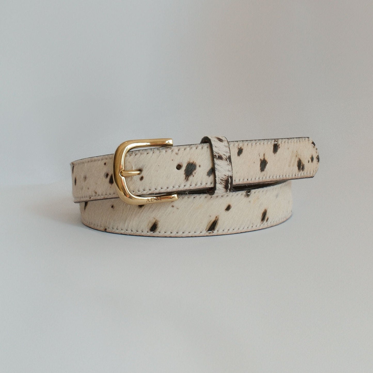 AL-M Hair-On Leather Statement Belt