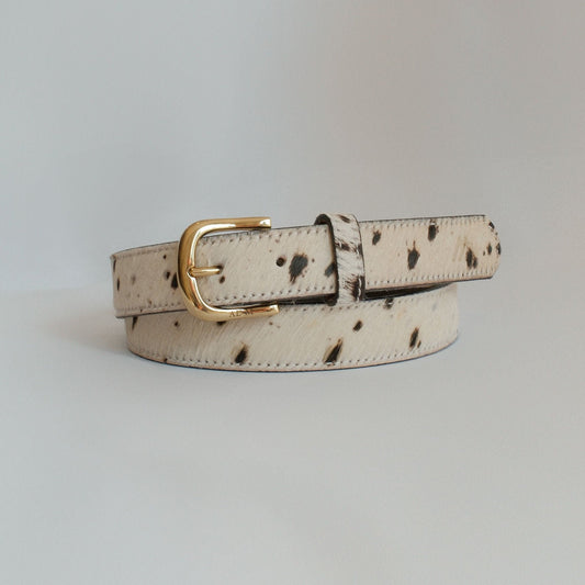 AL-M Hair-On Leather Statement Belt