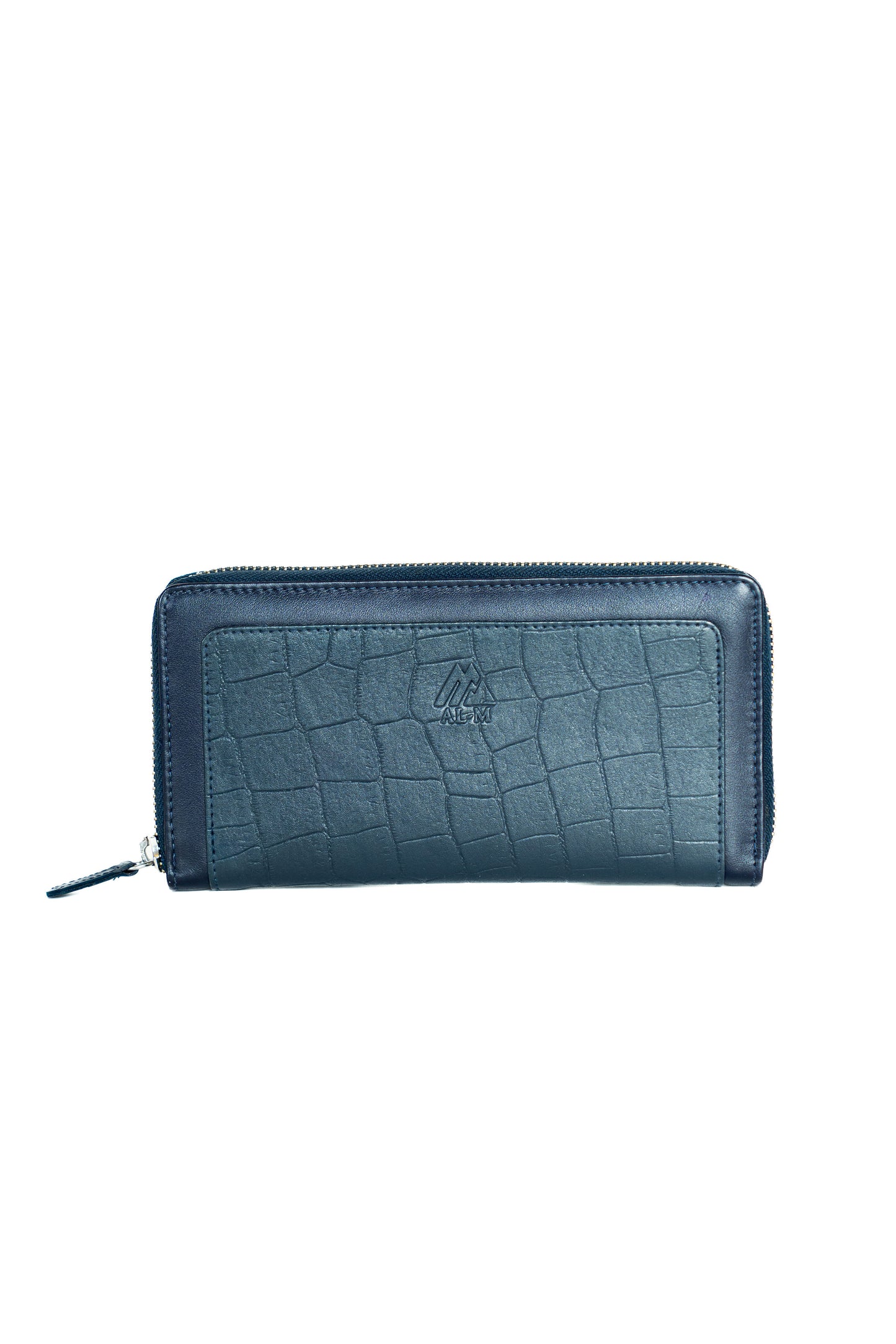 Patterned leather zipper wallet
